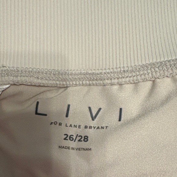 Lane Bryant Cream Athletic Skort with Zip Pockets - Picture 2 of 5